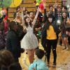 NEW GIRL: L-R: Coach (guest star, Damon Wayans Jr.), Winston (Lamorne Morris), Jess (Zooey Dechanel), Nick (Jake Johnson), Cece (Hannah Simone) and Schmidt (Max Greenfield)  chaperone the school dance at Jess' school in the &quot;Dance&quot; episode of NEW GIRL airing Tuesday, April 29 (9:00-9:30 PM ET/PT) on FOX. &#xa9;2014 Fox Broadcasting Co. Cr: Adam Taylor/FOX