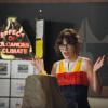 NEW GIRL:  Jess (Zooey Deschanel) is surprised when a volcano erupts on her when she participates in a science experiment at school in the "Landline" episode of NEW GIRL airing Tuesday, Oct. 14 (9:00-9:30 PM ET/PT) on FOX.  ©2014 Fox Broadcasting Co.  Cr:  Ray Mickshaw/FOX