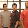 NEW GIRL:  L-R:  Nick (Jake Johnson), Schmidt (Max Greenfield) and Coach (Damon Wayans, Jr.) can't believe what Jess has to tell them in the "Background Check" episode of NEW GIRL airing Tuesday, Nov. 4 (9:00-9:30 PM ET/PT) on FOX.  ©2014 Fox Broadcasting Co.  Cr: Patrick McElhenney/FOX