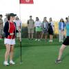 NEW GIRL:  Fawn (guest star Zoe Lister Jones, R) has a mishap on the course during a charity golf tournament, in the "Par 5" episode of NEW GIRL airing Tuesday, April 7 (9:00-9:30 PM ET/PT) on FOX. Also Pictured:  Zooey Deschanel, L. ©2015 Fox Broadcasting Co. Cr: Ray Mickshaw/FOX