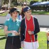 NEW GIRL:  Jess (Zooey Deschanel, C) and Fawn (guest star Zoe Lister Jones, L) meet Martah (guest star Artemis Pebdani, R) during a charity golf tournament, in the "Par 5" episode of NEW GIRL airing Tuesday, April 7 (9:00-9:30 PM ET/PT) on FOX. ©2015 Fox Broadcasting Co. Cr: Ray Mickshaw/FOX