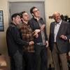 NEW GIRL: L-R: Max Greenfield, Jake Johnson, guest star Nelson Franklin and guest star Fred Melamed in the "A Chill Day In" episode of NEW GIRL airing Tuesday, April 26 (9:00-9:30 PM ET/PT) on FOX. ©2016 Fox Broadcasting Co. Cr: Adam Taylor/FOX