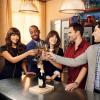 NEW GIRL:  L-R:  Hannah Simone, Lamorne Morris, Zooey Deschanel, Jake Johnson and Max Greenfield in the season seven premiere of NEW GIRL airing Tuesday, April 10 (9:30-10:00 PM ET/PT)    
on FOX.  ©2018 Fox Broadcasting Co.  Cr:  Jeff Lipsky/FOX