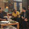 NEW GIRL:  L-R:  Nick (Jake Johnson), Winston (Lamorne Morris) and Schmidt (Max Greenfield) talk with Paul before his date with Jess in the &quot;Bad in Bed&quot; episode of NEW GIRL airing Tuesday, Dec. 6 (9:00-9:30 PM ET/PT) on FOX.  &#xa9;2011 Fox Broadcasting Co.  Cr: Ray Mickshaw/FOX