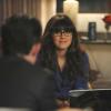 NEW GIRL:  Jess (Zooey Deschanel) gets advice from the guys in the &quot;Bad in Bed&quot; episode of NEW GIRL airing Tuesday, Dec. 6 (9:00-9:30 PM ET/PT) on FOX. &#xa9;2011 Fox Broadcasting Co.  Cr:  Ray Mickshaw/FOX