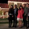 NEW GIRL:  L-R:  Cece (Hannah Simone), Winston (Lamorne Morris), Jess (Zooey Deschanel) Nick (Jake Johnson) and Schmidt (Max Greenfield) spend their first Christmas together in the &quot;Christmas&quot; episode of NEW GIRL airing Tuesday, Dec. 13 (9:00-9:30 PM ET/PT) on FOX. &#xa9;2011 Fox Broadcasting Co.  Cr:  Greg Gayne/FOX
