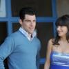 NEW GIRL:  Jess (Zooey Deschanel, R) surprises Schmidt (Max Greenfield, L) when she plans a birthday party for him in &quot;The Story of the 50&quot; Winter premiere episode of NEW GIRL, airing Tuesday, Jan. 17 (9:00-9:30 PM ET/PT) on FOX.  &#xa9;2011 Fox Broadcasting Co.  Cr:  Ray Mickshaw/FOX
