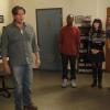 NEW GIRL:  Winston (Lamorne Morris, second from L), Jess (Zooey Deschanel, second from R) and Nick (Jake Johnson, R) have a secret they are keeping from their landlord (guest star Jeff Kober, L) in the &quot;Landlord&quot; episode of NEW GIRL, airing Tuesday, Feb. 7 (9:00-9:31 PM ET/PT) on FOX.  &#xa9;2011 Fox Broadcasting Co.  Cr:  Greg Gayne/FOX