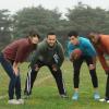 NEW GIRL:  The gang (L-R:  Zooey Deschanel, Jake Johnson, Max Greenfield and Lamorne Morris) get together for a game of touch football in the &quot;Injured&quot; episode of NEW GIRL airing Tuesday, March 6 (9:00-9:30 PM ET/PT) on FOX.  &#xa9;2012 Fox Broadcasting Co.  Cr:  Ray Mickshaw/FOX