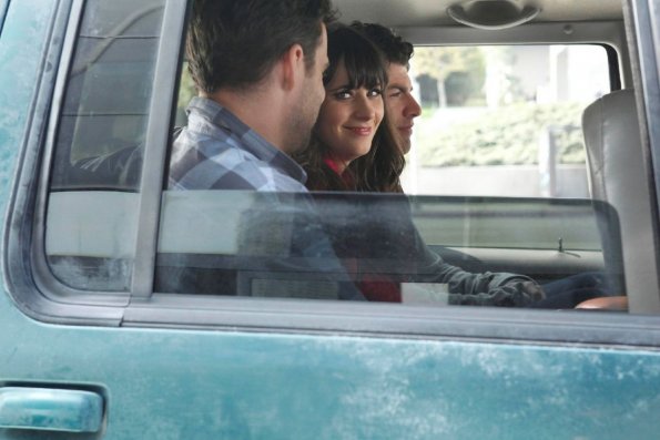 NEW GIRL:  Jess (Zooey Deschanel, C) and Schmidt (Max Greenfield, R) are concerned for Nick (Jake Johnson, L) when he is hurt playing touch football in the &quot;Injured&quot; episode of NEW GIRL airing Tuesday, March 6 (9:00-9:30 PM ET/PT) on FOX.   &#xa9;2012 Fox Broadcasting Co.  Cr:  Greg Gayne/FOX