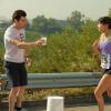 NEW GIRL:  Schmidt (Max Greenfield, L) hands off water to Cece (Hannah Simone, R) during a 10K race in the &quot;Secrets&quot; episode of NEW GIRL airing Tuesday, April 3 (9:00-9:30 PM ET/PT) on FOX.  &#xa9;2012 Fox Broadcasting Co.  Cr:  Isablella Vosmikova/FOX