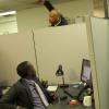 NEW GIRL:  Guest star Kareem 
Abdul-Jabbar (as himself, R) visits Winston (Lamorne Morris, L) at the sports radio station where he works in the &quot;Normal&quot; episode of NEW GIRL airing Tuesday, April 10 (9:00-9:31 PM ET/PT) on FOX.  &#xa9;2012 Fox Broadcasting Co.  Cr:  Patrick McElhenney/FOX