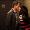 NEW GIRL:  Jess (Zooey Deschanel, R) and Russell (guest star Dermot Mulroney, L) share a kiss when she invites him to spend the weekend at the loft in the &quot;Normal&quot; episode of NEW GIRL airing Tuesday, April 10 (9:00-9:31 PM ET/PT) on FOX.  &#xa9;2012 Fox Broadcasting Co.  Cr:  Greg Gayne/FOX
