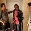 NEW GIRL:  Nick (Jake Johnson, L) and Schmidt (Max Greenfield, R) welcome back Winston (Lamorne Morris, C) in the "Kryptonite" episode of NEW GIRL airing Tuesday, Sept. 27 (9:00-9:30 PM ET/PT) on FOX.  ©2011 Fox Broadcasting Co.  Cr:  Greg Gayne/FOX