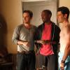 NEW GIRL:  Nick (Jake Johnson, L) and Schmidt (Max Greenfield, R) introduce Winston (Lamorne Morris, C) to Jess in the "Kryptonite" episode of NEW GIRL airing Tuesday, Sept. 27 (9:00-9:30 PM ET/PT) on FOX.  ©2011 Fox Broadcasting Co.  Cr:  Greg Gayne/FOX