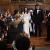 RAISING HOPE: Sabrina (Shannon Woodward, C) and Jimmy (Lucas Neff, second from R) get married in the &quot;Modern Wedding&quot; episode of RAISING HOPE airing Tuesday, Jan. 29 (8:00-8:30 PM ET/PT) on FOX. Also pictured L-R: Kate Miccuci, Leslie Jordan and Todd Giebenhain &#xa9;2013 Fox Broadcasting Co. CR: Greg Gayne/FOX