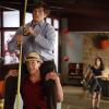 RAISING HOPE: Jimmy (Lucas Neff, R) sits on Brad's shoulders (guest star Chris Klein, L) to measure his living room in the  &quot;What Up, Bro?&quot; episode of RAISING HOPE airing Tuesday, Nov. 13 (8:00-8:30 PM ET/PT) on FOX. &#xa9;2012 Fox Broadcasting Co. CR: Greg Gayne/FOX