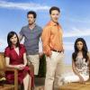 ROYAL PAINS - -Pictured (L-R): Jill Flint as Jill Casey, Paulo Costanzo as Evan Lawson, Mark Feuerstein as Dr. Hank Lawson, Reshma Shetty as Divya --USA Network Photo: Justin Stephens