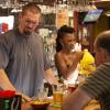 Steve Howey as Kev and Shanola Hampton as V in SHAMELESS (Season 9, Episode 09, "Boooooooooooone!"). - Photo: Paul Sarkis/SHOWTIME - Photo ID: SHAMELESS_909_0029