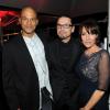 SONS OF ANARCHY -- Season 5 Premiere Party Event -- Malibu, CA, 9/8/12 -- Pictured: (L-R) David Labrava, Kurt Sutter, Katey Sagal -- CR: Frank Micelotta/FX