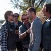 SONS OF ANARCHY--Toad's Wild Ride -- Episode 507 (Airs Tuesday, October 23, 10:00 pm e/p) -- Pictured: (L-R) Charlie Hunnam as Jackson 'Jax' Teller,Jimmy Smits as Nero Padilla, Kim Coates as Alex 'Tig' Trager, Joel McHale as Warren, Tommy Flanagan as Filip 'Chibs' Telford  -- CR: Prashant Gupta/FX