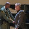 SONS OF ANARCHY Poenitentia -- Episode 603 -- Airs Tuesday, September 24, 10:00 pm e/p) -- Pictured: (L-R) Jamal Duff as guard, Ron Perlman as Clay Morrow -- CR: Prashant Gupta/FX