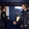 SONS OF ANARCHY -- "Playing with Monsters" -- Episode 703 -- Airs Tuesday, September 23, 10:00 pm e/p) -- Pictured: (L-R) Annabeth Gish as Dep. Sheriff Althea Jarry, Charlie Hunnam as Jackson 'Jax' Teller, Tommy Flanagan as Filip 'Chibs' Telford. CR: Michael Becker/FX