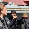 SONS OF ANARCHY -- "Playing with Monsters" -- Episode 703 -- Airs Tuesday, September 23, 10:00 pm e/p) -- Pictured: (L-R) Charlie Hunnam as Jackson "Jax" Teller, Mo McRae as Tyler Yost. CR: Michael Becker/FX