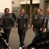 SONS OF ANARCHY -- "Red Rose" -- Episode 712 -- Airs Tuesday, December 2, 10:00 pm e/p) -- Pictured: (L-R) Kim Coates as Tig Trager, Charlie Hunnam as Jax Teller, Tommy Flanagan as Chibs Telford, David Labrava as Happy. CR: Byron Cohen/FX