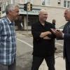 THE CHICAGO CODE: Illinois Governor Pat Quinn (R) visits the set of THE CHICAGO CODE and chats with series executie producer Shawn Ryan (C) and director Adam Arkin (L) on Thursday, September 16 in Chicago.  &#xa9;2010 Fox Broadcasting Co. Cr: Chuck Hodes/FOX
