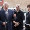THE CHICAGO CODE: Illinois Governor Pat Quinn (L) visits the set of THE CHICAGO CODE Thursday, September 16 in Chicago. Also pictured: Executive Producer Shawn Ryan (C) and Jennifer Beals (R). &#xa9;2010 Fox Broadcasting Co. Cr: Chuck Hodes/FOX