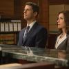 "The Line" -- Alicia is adamant in her refusal to run for State\'s Attorney despite Eli\'s attempts to persuade her to launch a campaign. Meanwhile, as Diane considers joining Florrick/Agos as partner, an internal crisis threatens to destroy the firm, on the sixth season premiere of THE GOOD WIFE, Sunday, Sept. 21 (9:30-10:30 PM, ET, 9:00-10:00 PM, PT), on the CBS Television Network . Pictured (L-R) Matthew Goode as Finn Polmar  and  Julianna Margulies as Alicia Florrick  Photo: David GiesbrechtÃÂ©2014 CBS Broadcasting, Inc. All Rights Reserved