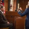 "Dear God" -- Cary\'s freedom lies in the hands of his pretrial service officer, Joy Grubick, as she interviews his colleagues to determine whether or not he should remain behind bars. Meanwhile, Alicia and Dean find themselves in unfamiliar territory when a client\'s case ends up in Christian Arbitration, on THE GOOD WIFE, Sunday, Oct. 5 (9:30-10:30 PM, ET, 9:00-10:00 PM, PT), on the CBS Television Network.   Photo: Jeff Neumann ÃÂ©2014 CBS Broadcasting, Inc. All Rights Reserved