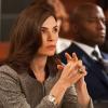 "Dear God" -- Cary\'s freedom lies in the hands of his pretrial service officer, Joy Grubick, as she interviews his colleagues to determine whether or not he should remain behind bars. Meanwhile, Alicia and Dean find themselves in unfamiliar territory when a client\'s case ends up in Christian Arbitration, on THE GOOD WIFE, Sunday, Oct. 5 (9:30-10:30 PM, ET, 9:00-10:00 PM, PT), on the CBS Television Network. Pictured (L-R) Julianna Margulies  as Alicia Florrick and Taye Diggs Returns as Dean Levine-Wilkins Photo: Jeff Neumann ÃÂ©2014 CBS Broadcasting, Inc. All Rights Reserved
