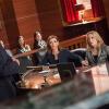 "TBD" -- Alicia and Elsbeth put their legal battle on hold when the government brings an economic espionage charge against both of their clients. Meanwhile, Diane sets her sights on moving Florrick/Agos/Lockhart into the Lockhart/Gardner/Canning office space, leading to a battle with her former partners David Lee and Louis Canning, on THE GOOD WIFE, Sunday, Oct. 26 (9:30-10:30 PM, ET/9:00-10:00 PM, PT), on the CBS Television Network. Pictured (L-R)  Kyle MacLachlan as Josh Perotti, Julianna Margulies as Alicia Florrick, Jan Maxwell as Camilla Vargas and Carrie Preston as Elsbeth Tascioni  Photo: Jeff Neumann ÃÂ©2014 CBS Broadcasting, Inc. All Rights Reserved