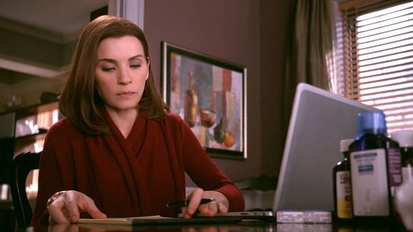 "Mind\'s Eye" -- Alicia prepares for a key interview which could impact the outcome of the race for State\'s Attorney.  Also, Louis Canning pressures Florrick/Agos/Lockhart to agree on a settlement in his wrongful eviction case against the firm, on THE GOOD WIFE, Sunday, March 8 (9:00-10:00 PM, ET/PT), on the CBS Television Network.  Pictured: Julianna Margulies Photo: Best Possible Screen Grab/CBS