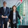 "Bond" -- Alicia attempts to revive her struggling law career by representing arrestees seeking release on bail in bond court, where she meets attorney Lucca Quinn (Cush Jumbo), who competes for her clients. Also, Peter brings in national strategist Ruth Eastman (Margo Martindale) to help with his presidential campaign, and creates an interesting dynamic with Eli in the process, on the seventh season premiere of THE GOOD WIFE, Sunday, Oct. 4 (9:00-10:00 PM, ET/PT) on the CBS Television Network. Pictured (L-R)  Chris Noth as Peter Florrick and Margo Martindale as Ruth Eastman Photo: Paul Sarkis/CBS ÃÂ©2015 CBS Broadcasting, Inc. All Rights Reserved