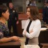 "Taxed" -- Alicia clashes with the bond court judge when she agrees to support a client\'s plea of innocence in a shoplifting case. Also, Diane is coerced by her client\'s counsel, Ethan Carver (Peter Gallagher), to argue against her own beliefs in a case about physician assisted suicide, on THE GOOD WIFE, Sunday, Oct. 25 (9:00-10:00 PM, ET, 9:00-10:00 PM, PT) on the CBS Television Network. Pictured (L-R) Cush Jumbo as Lucca Quinn and Julianna Margulies as Alicia Florrick Photo: Jeffrey Neira/CBS ÃÂ©2015 CBS Broadcasting, Inc. All Rights Reserved