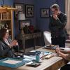"Payback" -- Jason employs aggressive investigative tactics when he assists Alicia and Lucca with a student loan case. Also, Howard Lyman alleges ageism at Lockhart, Agos & Lee, pointing to Cary as the primary offender, and Eli stirs up Florrick family drama on Peter\'s presidential campaign, on THE GOOD WIFE, Sunday, Nov. 1 (9:00-10:00 PM, ET/PT) on the CBS Television Network.  Pictured (L-R)  Julianna Margulies  as Alicia Florrick, Jeffrey Dean Morgan as Jeffrey Dean Morgan, Cush Jumbo as Lucca Quinn and Jennifer Simard as Janie Mullaby Photo: David M. Russell/CBS ÃÂ©2015 CBS Broadcasting, Inc. All Rights Reserved