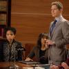 "Discovery" -- Alicia and Lucca join forces with Louis Canning (Michael J. Fox) to defend a website against an accusation of racial profiling. Also, Eli and Ruth worry about the nature of Alicia\'s relationship with Jason and how it could impact Peter\'s presidential campaign, on THE GOOD WIFE, Sunday, Nov. 29 (9:30-10:30 PM, ET/9:00-10:00 PM, PT) on the CBS Television Network.  Pictured (L-R) Nilaja Sun as Divya Feldman,  Nikki M. James  as Monica Timmons, Matt Czuchry as Cary Agos and Christine Baranski as Diane Lockhart Photo credit Paul Sarkis/ CBS ÃÂ© 2015 CBS BROADCASTING INC. ALL RIGHTS RESERVED.