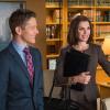 "Tracks" -- Alicia and Cary join forces to defend a former client facing a multi-million dollar lawsuit over ownership rights to his new music. Also, Alicia\'s neighbors are unhappy that her law firm is operating out of her apartment and threaten to evict her, on THE GOOD WIFE, Sunday, Jan. 17 (9:00-10:00 PM, ET/PT) on the CBS Television Network. Pictured (L-R)   Julianna Margulies as Alicia Florrick  and Matt Czuchry as  Cary Agos Photo: David M. Russell/CBS ÃÂ©2015 CBS Broadcasting, Inc. All Rights Reserved