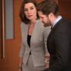 "Shoot" -- Diane, Cary and Lucca defend the grieving father of a shooting victim (Blair Underwood) in a defamation suit over a billboard he put up describing a gun store owner as a murderer. Also, a romantic rendezvous between Alicia and Jason is interrupted when Alicia learns that Grace is being accused of plagiarizing her college entrance essay, on THE GOOD WIFE, Sunday, March 20 (9:00-10:00 PM, ET/PT) on the CBS Television Network. Pictured Julianna Margulies as Alicia Florrick and Matthew Morrison as Assistant U.S. Attorney Connor Fox Photo: David M. Russell/CBS ÃÂ©2016 CBS Broadcasting, Inc. All Rights Reserved