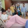 THE LEAGUE Training Camp -- Episode 401 (Airs Thursday, October 11, 10:30 pm e/p) -- Pictured: (L-R) Katie Aselton as Jenny, Mark Duplass as Pete, Paul Scheer as Andre, Nick Kroll as Ruxin,  Stephanie Escajeda as Nurse, Dan Bakkedahl as OB Doctor -- CR: Michael Becker/FX