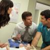 THE LEAGUE The Hoodie -- Episode 2 (Airs Thursday, October 18, 10:30 pm e/p) -- Pictured: (L-R) Katie Aselton as Jenny, Ben Lawson as Dr. Levenson, Stephen Rannazzisi as Kevin -- CR: Patrick McElhenney/FX
