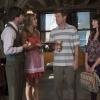 THE LEAGUE "The Breastalyzer" -- Episode 3 (Airs Thursday, November 1, 10:30 pm e/p) -- Pictured: (L-R) Jonathan Lajoie as Taco, Amanda Lund as George, Stephen Rannazzisi  as Kevin, Katie Aselton as Jenny -- CR: Prashant Gupta/FX