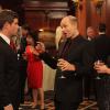 THE LEAGUE "Judge MacArthur" -- Episode 4 (Airs Thursday, November 8, 10:30 pm e/p) -- Pictured: (L-R) Stephen Rannazzisi as Kevin, Paul Scheer as Andre, Katie Aselton as Jenny -- CR: Patrick McElhenney