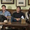 THE LEAGUE "Anchor Baby" -- Episode 8 (Airs Thursday, December 6, 10:30 pm e/p) -- Pictured: (L-R) Stephen Rannazzisi as Kevin, Mark Duplass as Pete Eckhart, Katie Aselton as Jenny -- CR: Prashant Gupta/FX Network