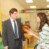 THE LEAGUE Chalupa vs. the Cutlet -- Episode 503 Wednesday, September 11, 10:30 pm e/p) -- Pictured: (L-R) Stephen Rannazzisi as Kevin, Katie Aselton as Jenny -- CR: Patrick McElhenney/FXX