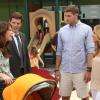 THE LEAGUE Chalupa vs. the Cutlet -- Episode 503 Wednesday, September 11, 10:30 pm e/p) -- Pictured: (L-R) Katie Aselton as Jenny, Stephen Rannazzisi as Kevin, Jay Cutler as himself, Kristin Cavallari as herself -- CR: Patrick McElhenney/FXX