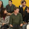 THE LEAGUE The Credit Card Alert -- Episode 511 -- Airs Wednesday, November 13, 10:00 pm e/p) -- Pictured: (front, L-R) Katie Aselton as Jenny, Stephen Rannazzisi as Kevin, Jon Lajoie as Taco, Mark Duplass as Pete -- CR: Patrick McElhenney/FXX